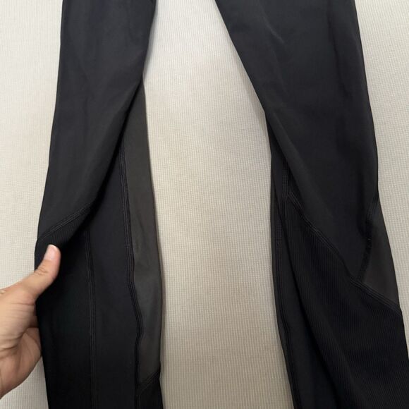 Lululemon Wunder Under Leggings 4 Black Women High-Rise Tight 28" Shine Moto - Picture 5 of 7